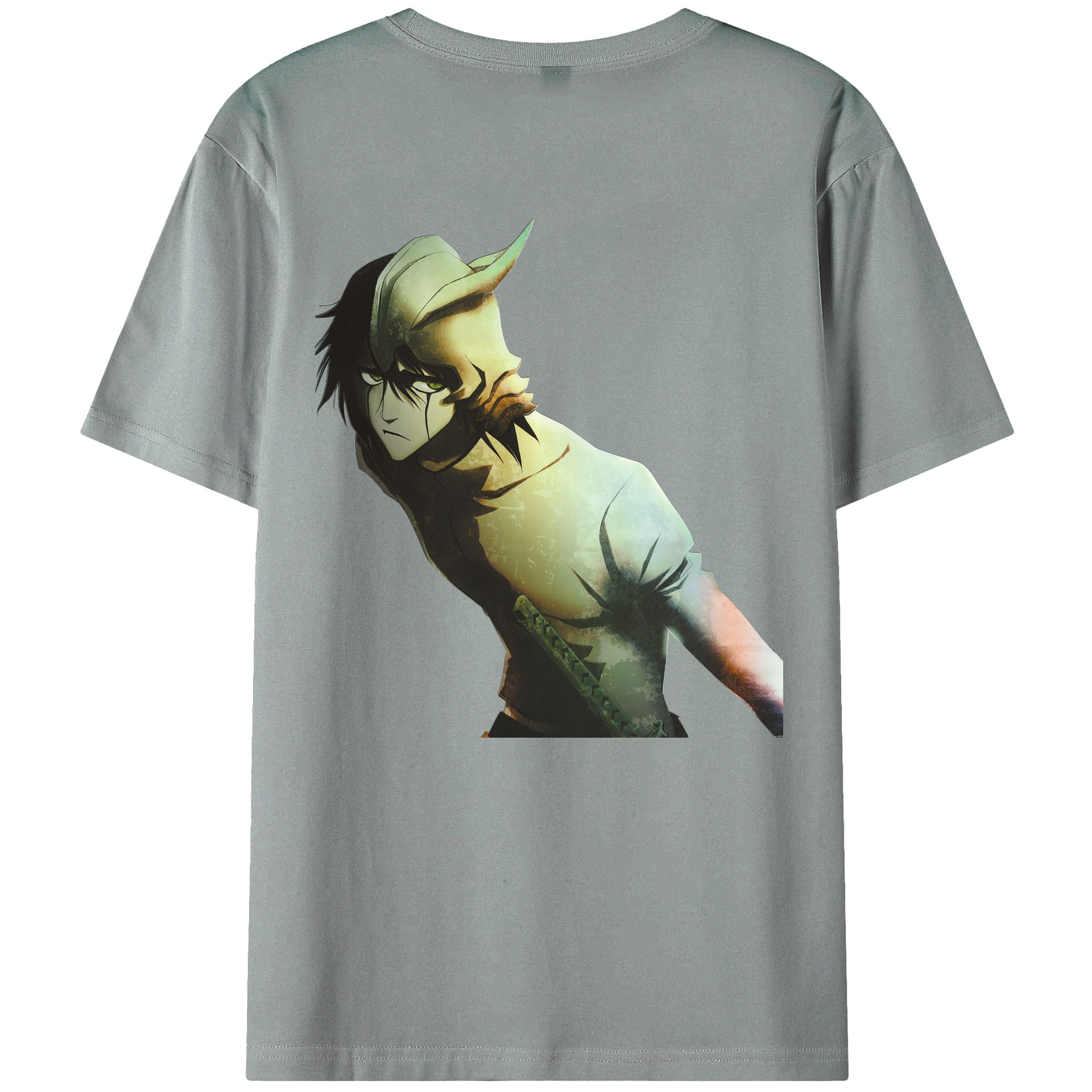 （画像用） ブリーチ ウルキオラ·シファー BLEACH Ulquiorra cifer 綿100％ メンズ半袖Tシャツ（バックプリント） 通気性